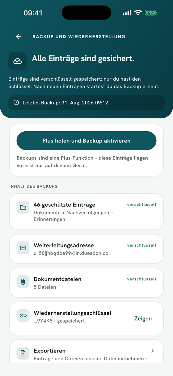 Verschlüsseltes Backup
