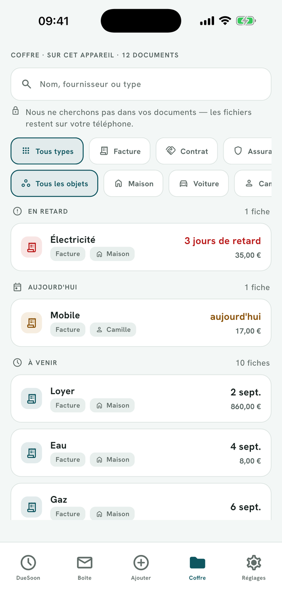 Tout dans un seul coffre