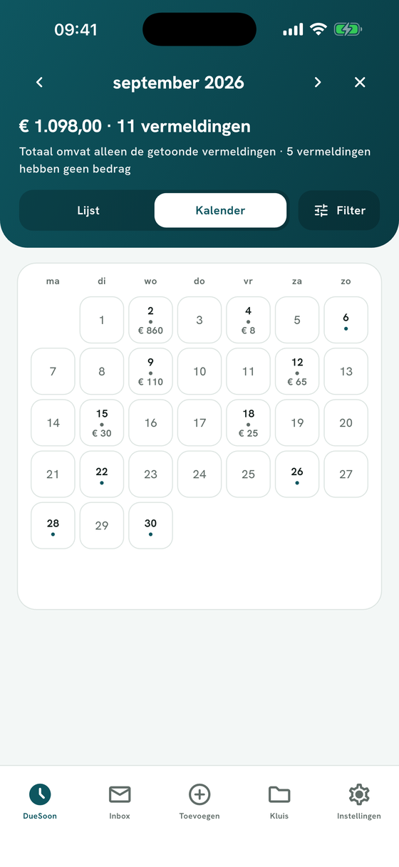 Lijst of kalender