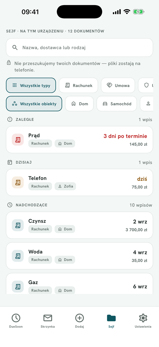 Wszystko w jednym sejfie